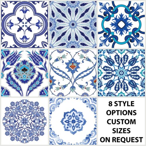 Tile Stickers Transfer Traditional Vintage 150mm x 100mm Custom Sizes T3